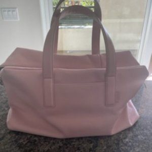 Pink Leather Away travel bag